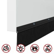 Запечатващи четки за врата с винтово закрепване 12 pcs Черно