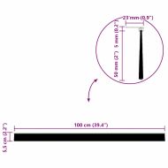 Запечатващи четки за врата с винтово закрепване 6 pcs Черно