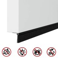 Запечатващи четки за врата с винтово закрепване 12 pcs Черно