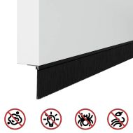 Запечатващи четки за врата с винтово закрепване 12 pcs Черно