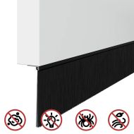 Запечатващи четки за врата с винтово закрепване 12 pcs Черно