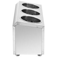 Държач за прибори за хранене, 3 решетки, правоъгълен, инокс