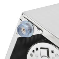 Държач за прибори за хранене, 5 решетки, правоъгълен, инокс