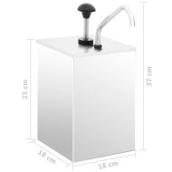 Диспенсър за сос от неръждаема стомана, 3,5 л