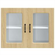 Кухненски стенен шкаф със стъклена врата "Kalmar" дъб сонома, инженерно дърво