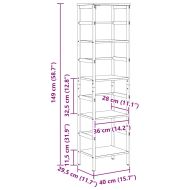 Рафт за книги Дъб 40 х 29,5 х 149 см Инженерно дърво