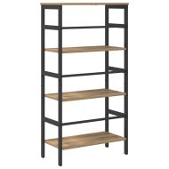 Рафт за книги Дъб 60 х 29,5 х 115 см Инженерно дърво