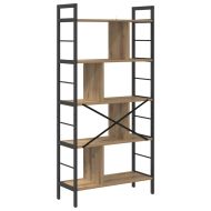 Рафт за книги Дъб 75 x 30 x 156 см Инженерно дърво