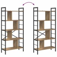 Рафт за книги Дъб 75 x 30 x 156 см Инженерно дърво