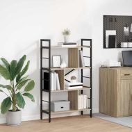 Рафт за книги Сонома дъб 75 x 30 x 123,5 см Инженерно дърво