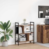 Рафт за книги Старо дърво 75 x 30 x 91 см Инженерно дърво