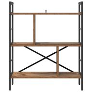 Рафт за книги Старо дърво 75 x 30 x 91 см Инженерно дърво