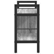 Рафт за книги Сив Сонома 75 x 30 x 58,5 см Инженерно дърво