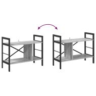 Рафт за книги Сив Сонома 75 x 30 x 58,5 см Инженерно дърво