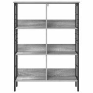 Рафт за книги Сив Сонома 82 x 32 x 112 см Инженерно дърво