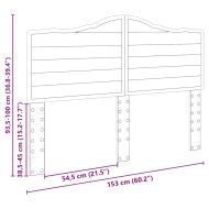 Облегалка за глава с таблото Бяло 150 cm Инженерно дърво