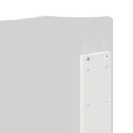 Облегалка за глава с таблото Бяло 140 cm Инженерно дърво