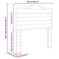 Облегалка за глава с таблото Старо дърво 90 cm Инженерно дърво