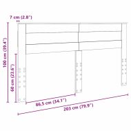 Облегалка за глава с таблото Старо дърво 200 cm Инженерно дърво