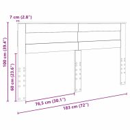 Облегалка за глава с таблото Дъб 180 cm Инженерно дърво