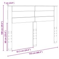 Облегалка за глава с таблото Дъб 150 cm Инженерно дърво