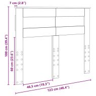 Облегалка за глава с таблото Дъб 120 cm Инженерно дърво