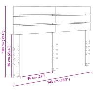 Облегалка за глава с таблото Старо дърво 140 cm Инженерно дърво