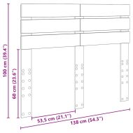 Облегалка за глава с таблото Дъб 135 cm Инженерно дърво