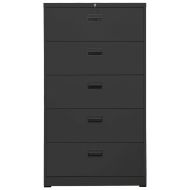 Шкаф за папки, антрацит, 90x46x164 cм, стомана