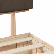 Леглова рамка с тапицирана гръбна част Таупе 200 x 200 cm