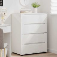 Шкафове за съхранение 2 pcs Лъскаво бяло 80 x 48 x 105 см