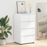 Шкафове за съхранение 2 pcs Лъскаво бяло 60 x 48 x 105 см