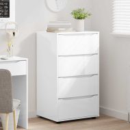 Шкафове за съхранение 2 pcs Лъскаво бяло 60 x 48 x 105 см