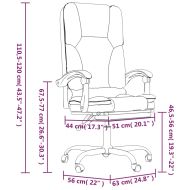 Масажен наклоняем офис стол, таупе, текстил