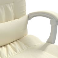 Накланяем офис стол, кремав, изкуствена кожа