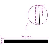 Самозалепващи се четки за уплътняване на врати 2 pcs Черно