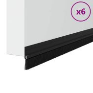 Самозалепващи се четки за уплътняване на врати 6 pcs Черно