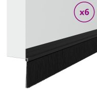 Самозалепващи се четки за уплътняване на врати 6 pcs Черно