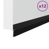 Самозалепващи се четки за уплътняване на врати 12 pcs Черно