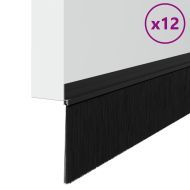 Самозалепващи се четки за уплътняване на врати 12 pcs Черно
