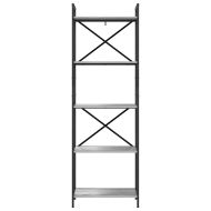 Рафт за книги Сив Сонома 56 x 34 x 171 см Инженерно дърво