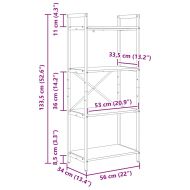 Рафт за книги Черния дъб 56 x 34 x 133,5 см Инженерно дърво