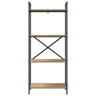 Рафт за книги Дъб 56 x 34 x 133,5 см Инженерно дърво