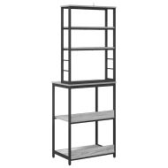 Кухненски рафт Сив Сонома 60 x 40 x 168 см Инженерно дърво