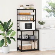 Кухненски рафт Черния дъб 80 x 40 x 168 см Инженерно дърво