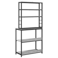 Кухненски рафт Сив Сонома 80 x 40 x 168 см Инженерно дърво