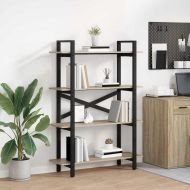 Рафт за книги Сонома дъб 100 x 33,5 x 140 см Инженерно дърво