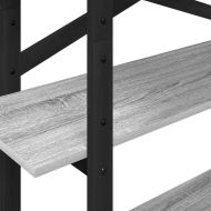 Рафт за книги Сив Сонома 100 x 33,5 x 140 см Инженерно дърво