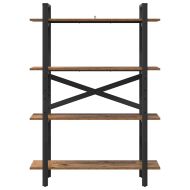 Рафт за книги Старо дърво 100 x 33,5 x 140 см Инженерно дърво