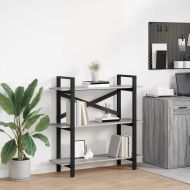 Рафт за книги Сив Сонома 100 x 33,5 x 102 см Инженерно дърво